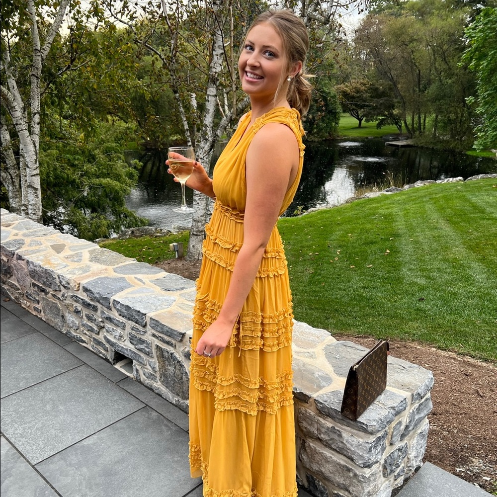 RUFFLE TIERED MAXI